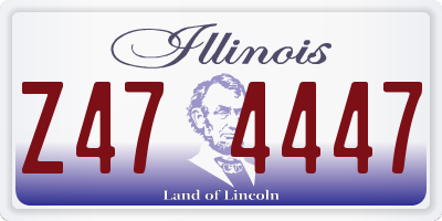 IL license plate Z474447