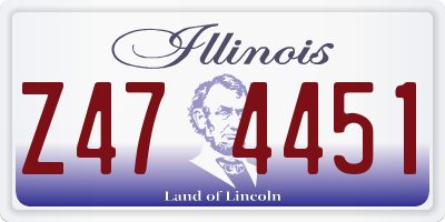 IL license plate Z474451