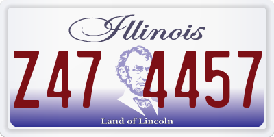 IL license plate Z474457