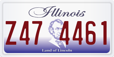 IL license plate Z474461