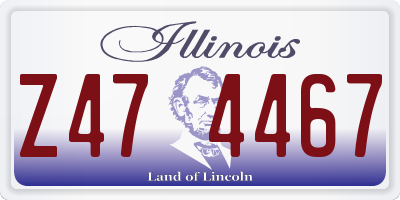 IL license plate Z474467