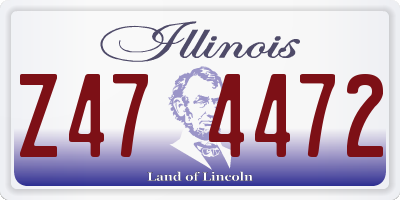 IL license plate Z474472