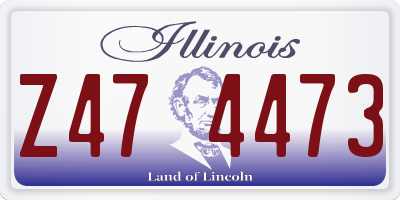 IL license plate Z474473