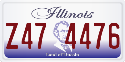 IL license plate Z474476