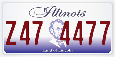 IL license plate Z474477