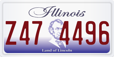 IL license plate Z474496
