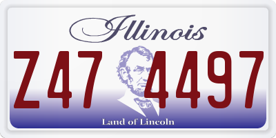IL license plate Z474497