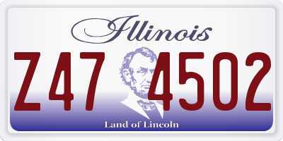 IL license plate Z474502