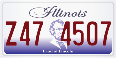 IL license plate Z474507