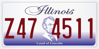 IL license plate Z474511