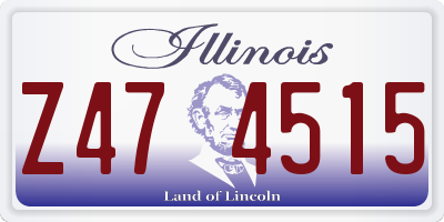 IL license plate Z474515