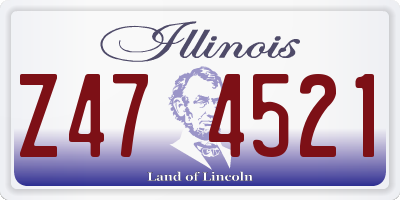 IL license plate Z474521