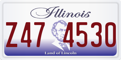 IL license plate Z474530
