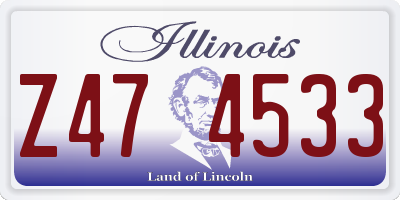 IL license plate Z474533