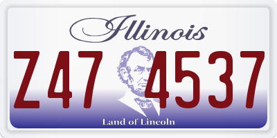 IL license plate Z474537