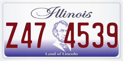 IL license plate Z474539