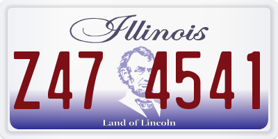 IL license plate Z474541
