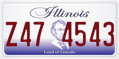 IL license plate Z474543