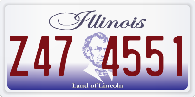 IL license plate Z474551