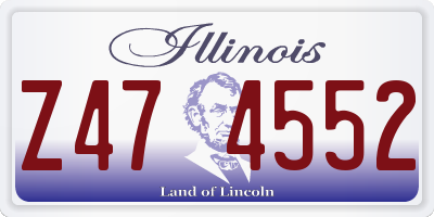 IL license plate Z474552