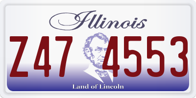 IL license plate Z474553