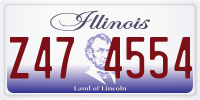 IL license plate Z474554
