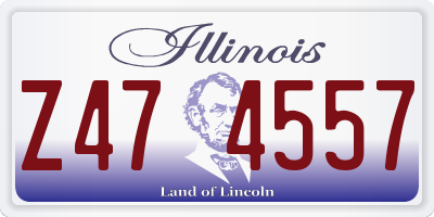 IL license plate Z474557