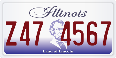 IL license plate Z474567