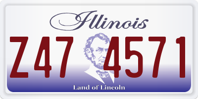 IL license plate Z474571