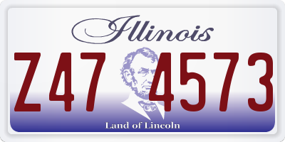 IL license plate Z474573