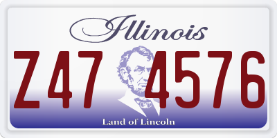 IL license plate Z474576