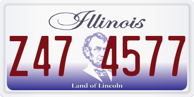 IL license plate Z474577
