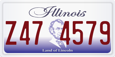 IL license plate Z474579
