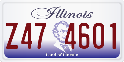 IL license plate Z474601