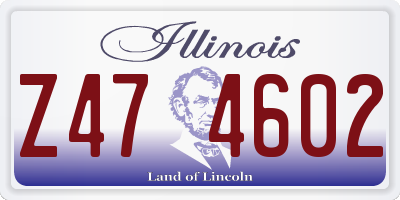 IL license plate Z474602