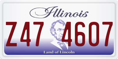IL license plate Z474607