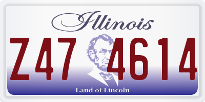 IL license plate Z474614