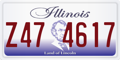 IL license plate Z474617