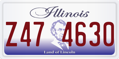 IL license plate Z474630