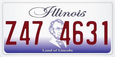 IL license plate Z474631