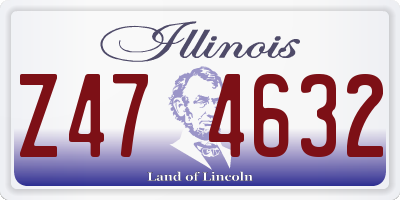 IL license plate Z474632