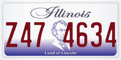 IL license plate Z474634
