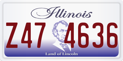 IL license plate Z474636