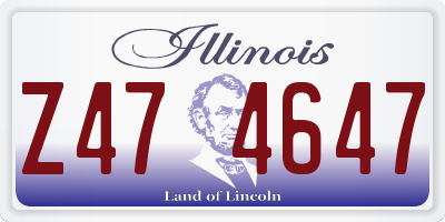 IL license plate Z474647