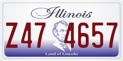 IL license plate Z474657