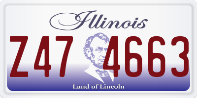 IL license plate Z474663
