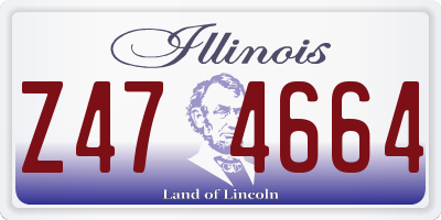 IL license plate Z474664