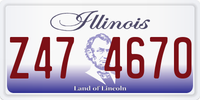IL license plate Z474670