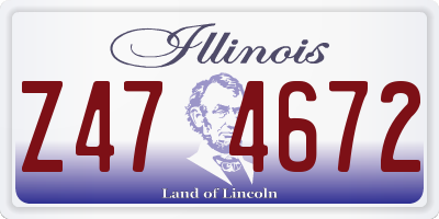 IL license plate Z474672