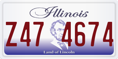 IL license plate Z474674